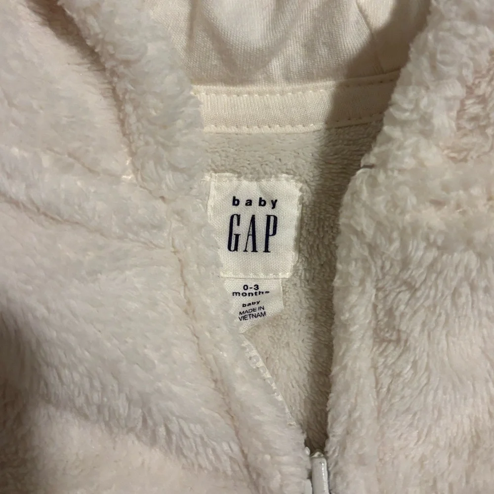 GAP Baby LOT Cream Fleece Hoodie and Onesie